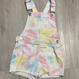 Kids Tie-Dye Denim Overalls